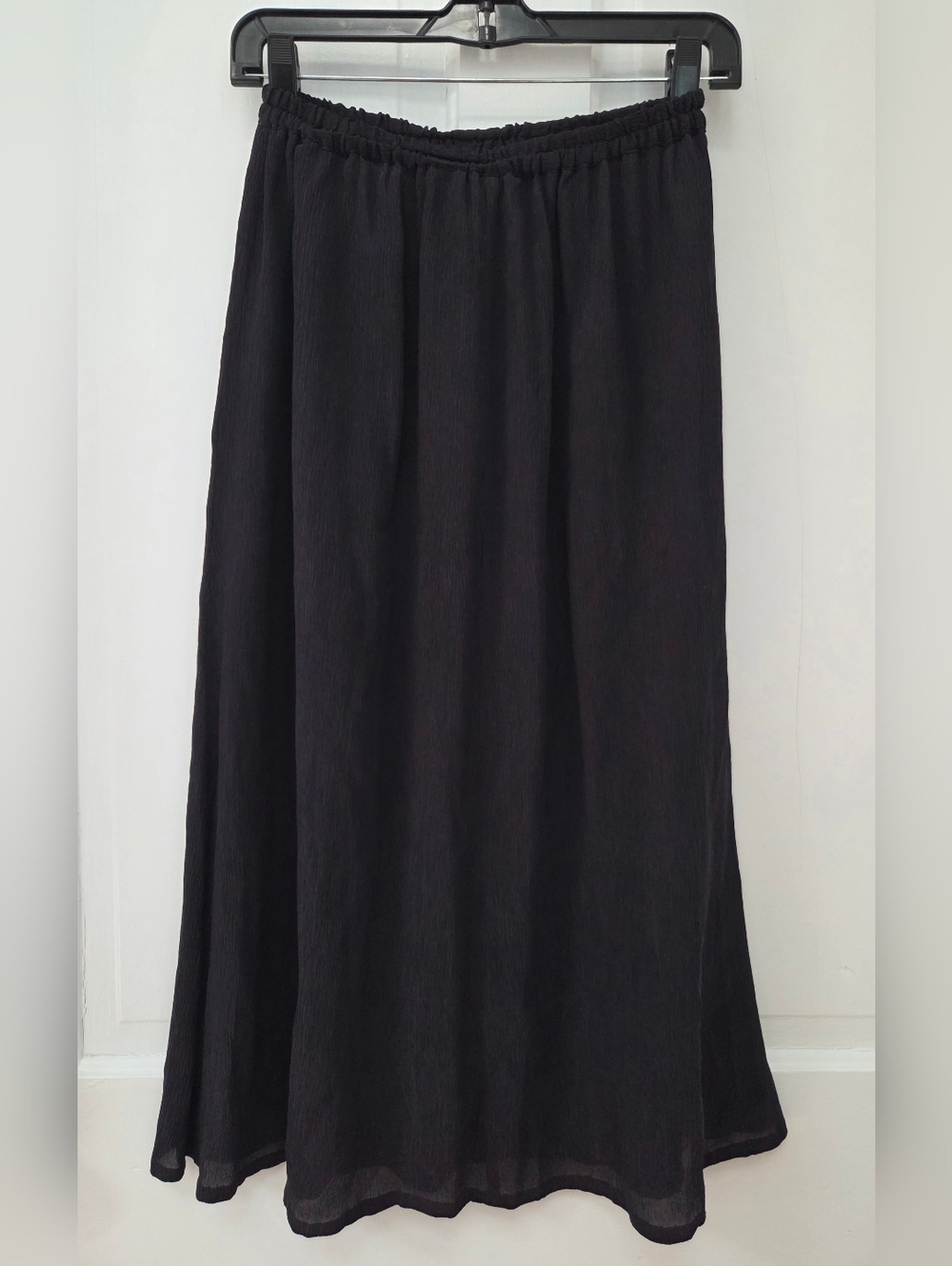 Kiss of the Wolf Bias Cut Charcoal Silk Skirt S/M